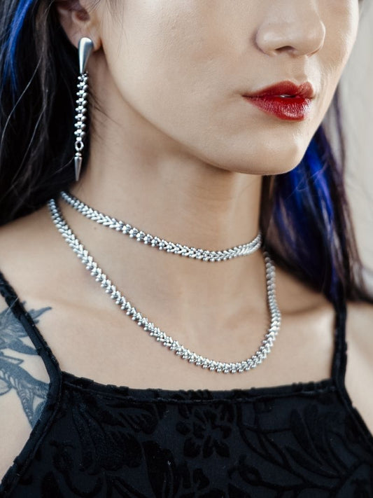 SKELETAL vertebrae chain necklace