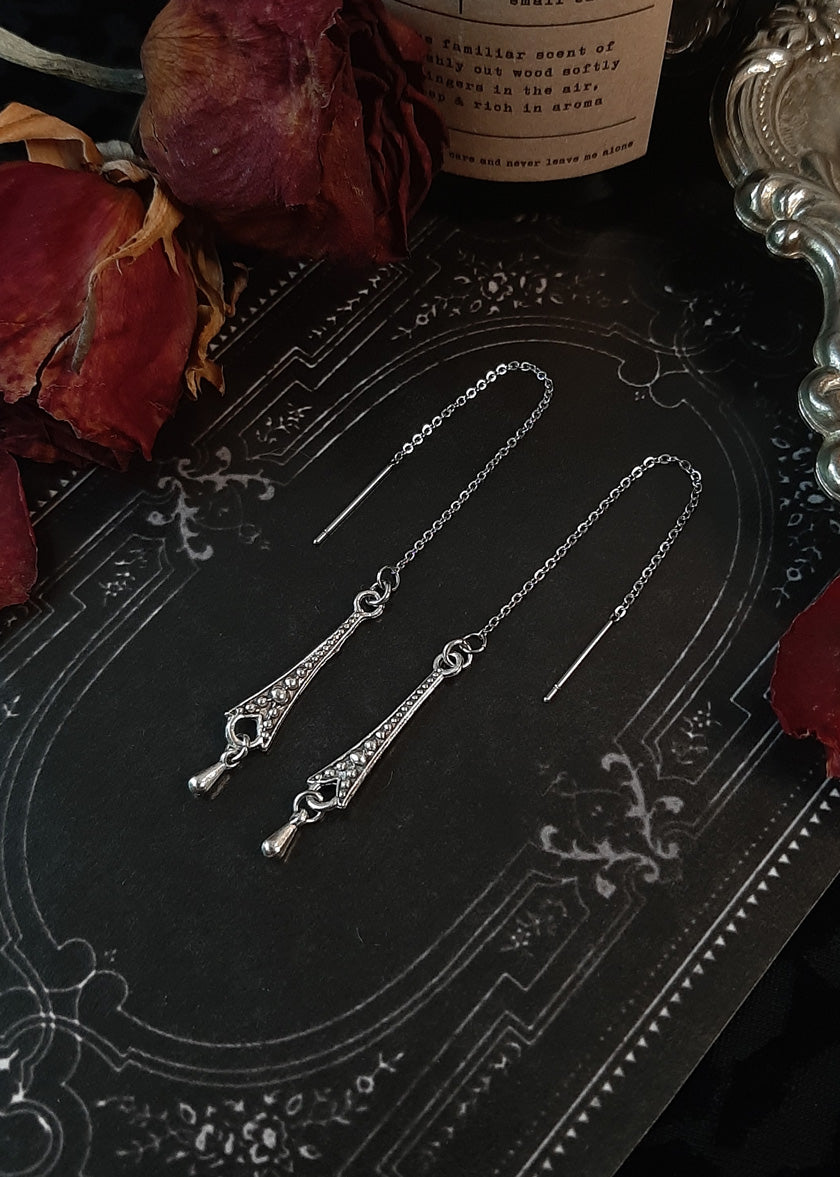 Silver threader earrings