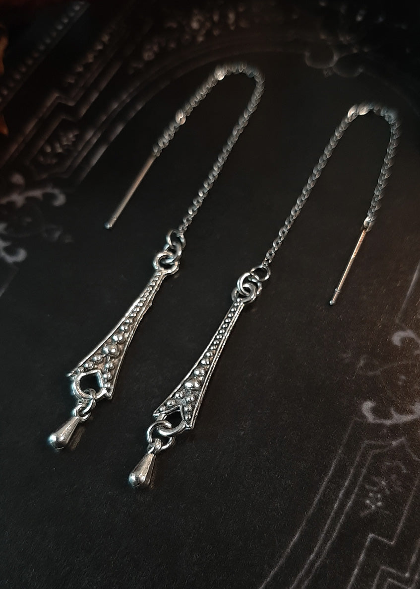 Silver threader earrings