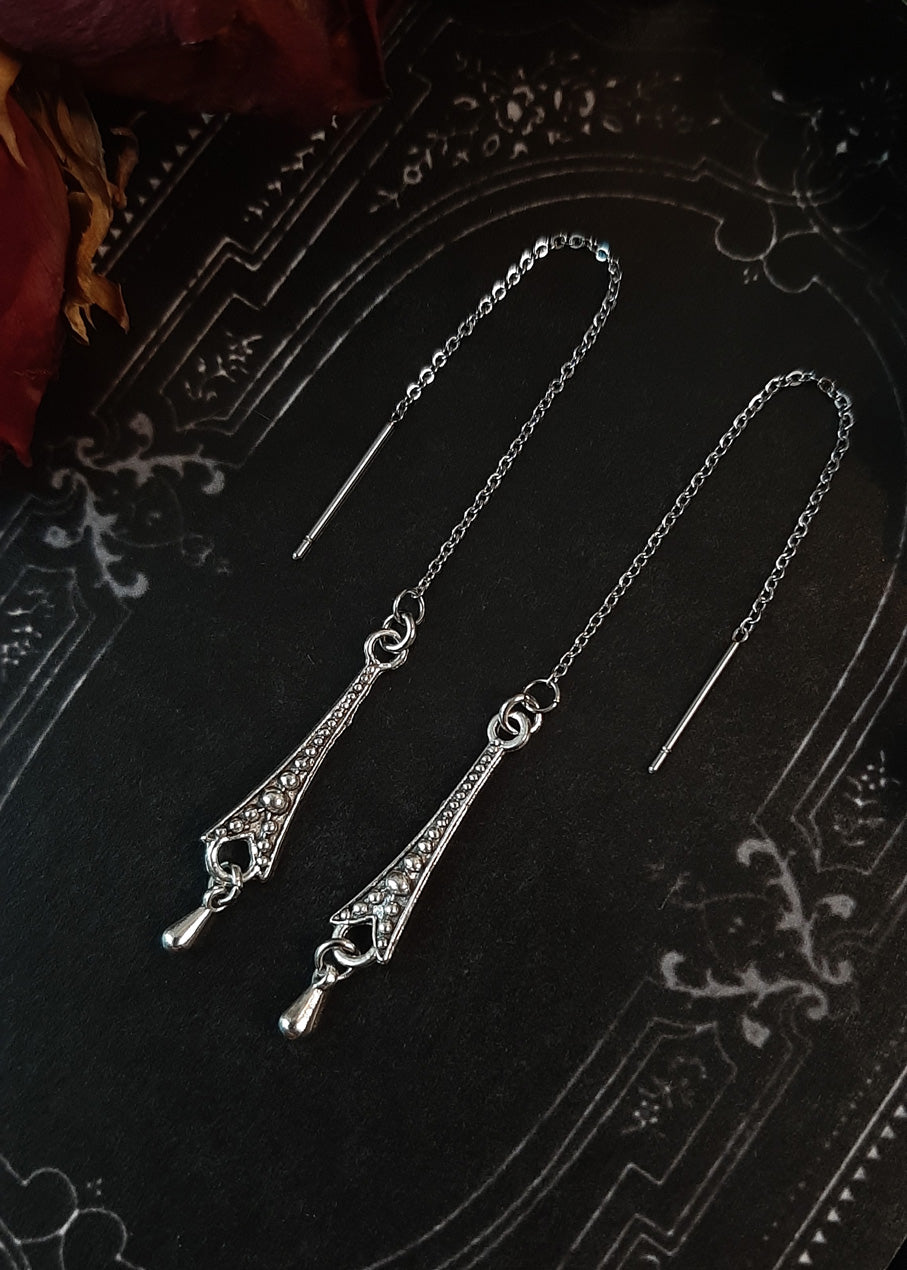 Silver threader earrings