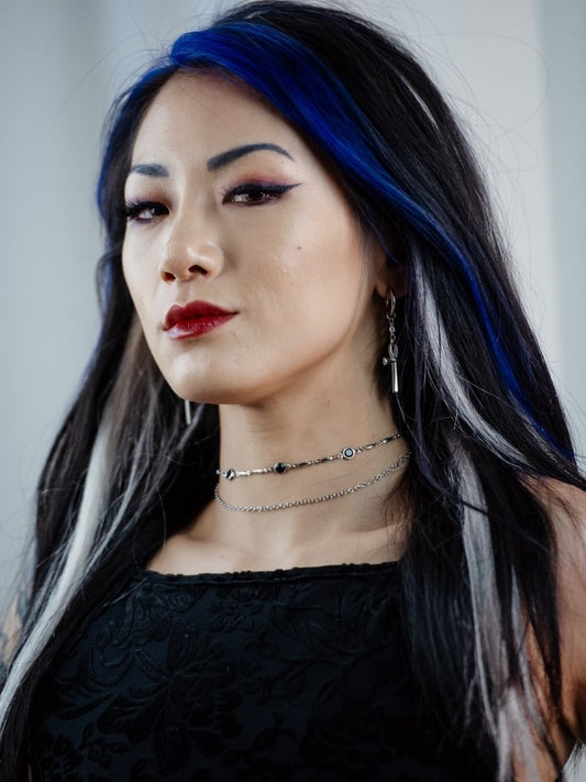 CRYPTIC double layer gem choker