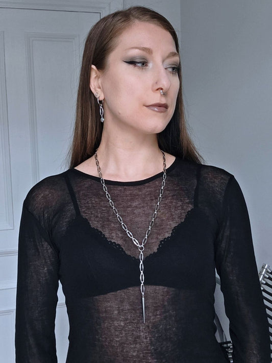 GUARD spike rosary necklace