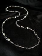 INFINITY - Long pearl chain necklace