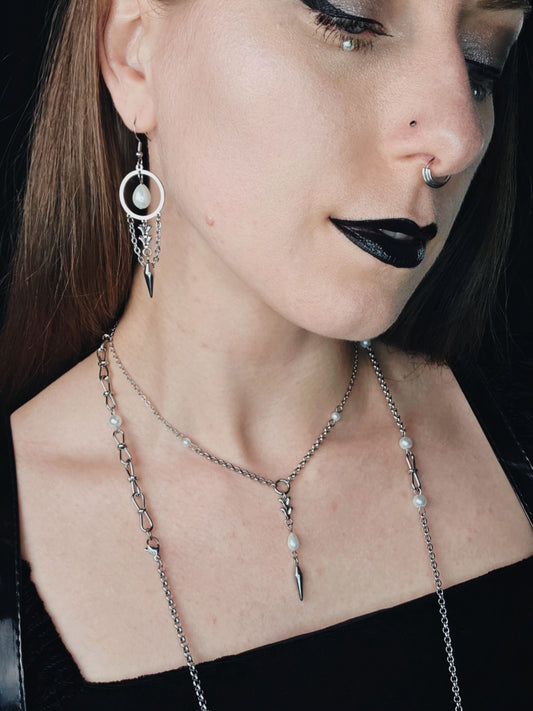 HERESY Pearl spike necklace