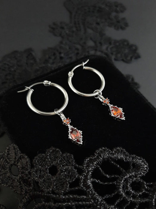 ROYAL BLOOD red drip earrings