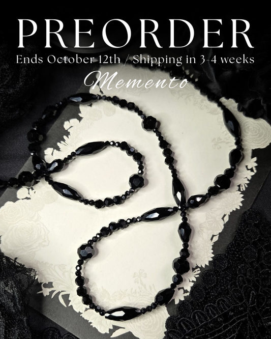 PREORDER // MEMENTO Long crystal necklace