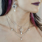VEIL draped pearl necklace
