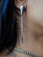 SKELETAL vertebrae stud earrings