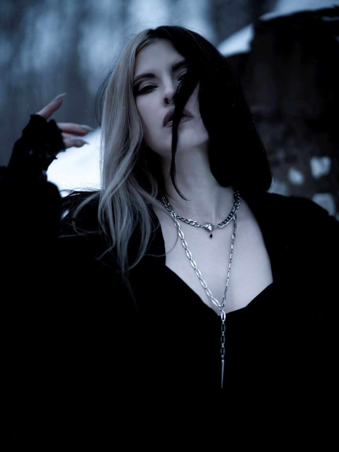 GUARD spike rosary necklace