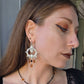 Chandelier amber earrings