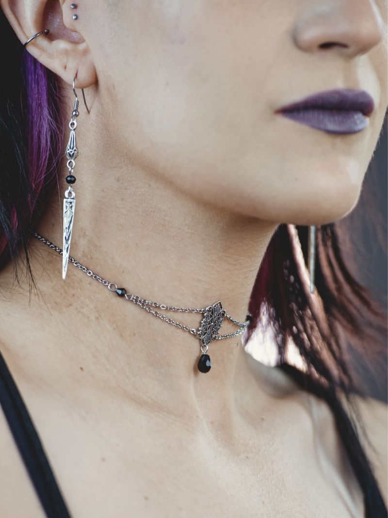 NIGHTFALL Gothic Victorian filigree choker