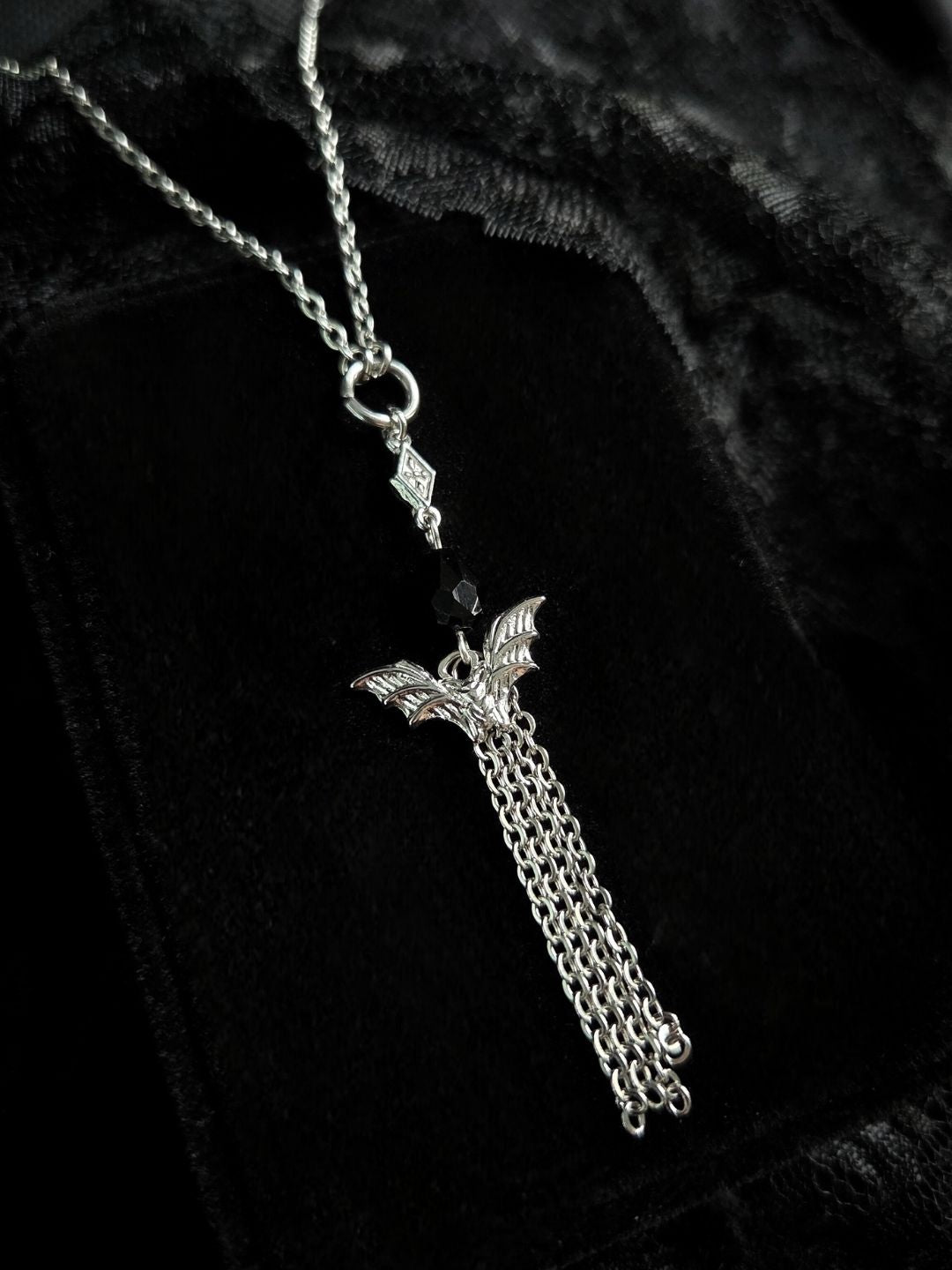 NOCTIS bat tassel necklace