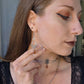 Filigree amber earrings