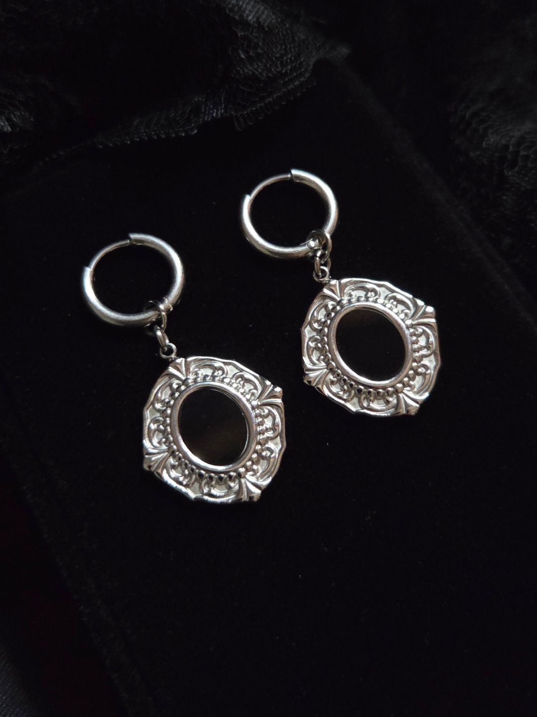 MUSE cameo hoop earrings