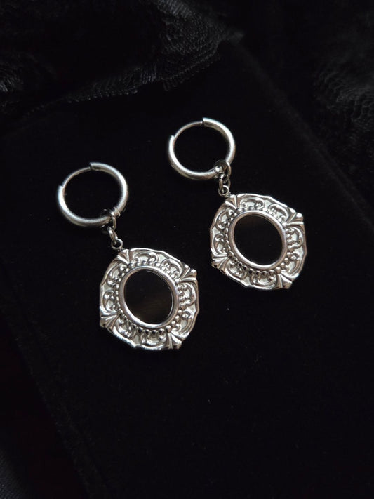 MUSE cameo hoop earrings