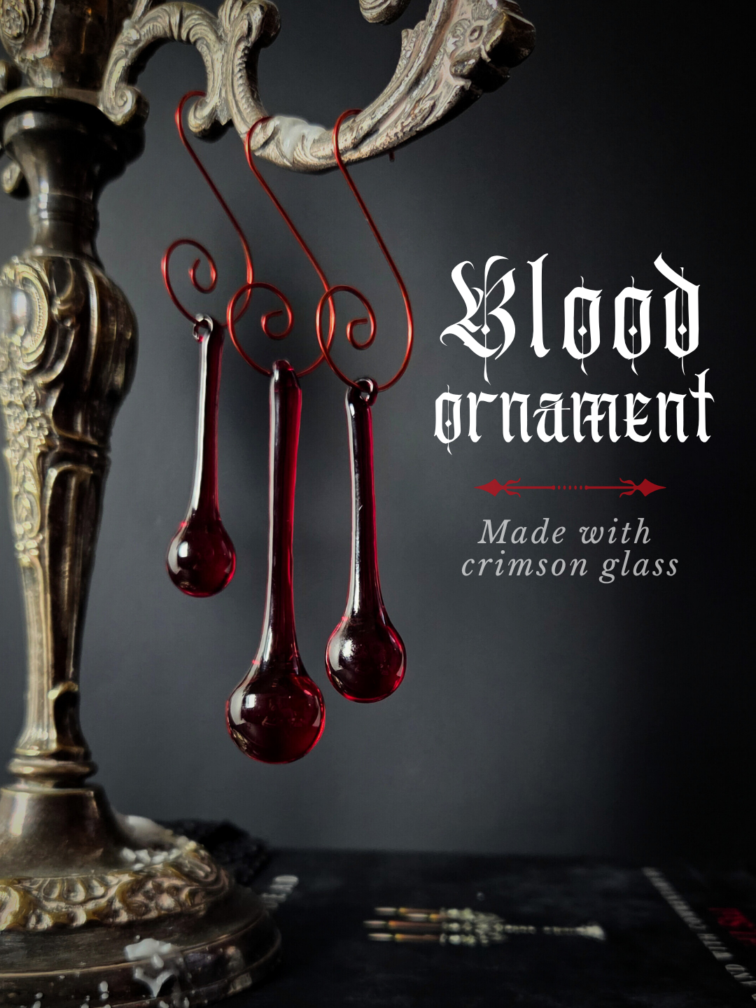 Blood drip ornaments