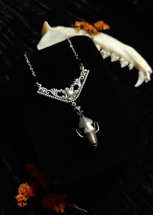 Bat skull necklace