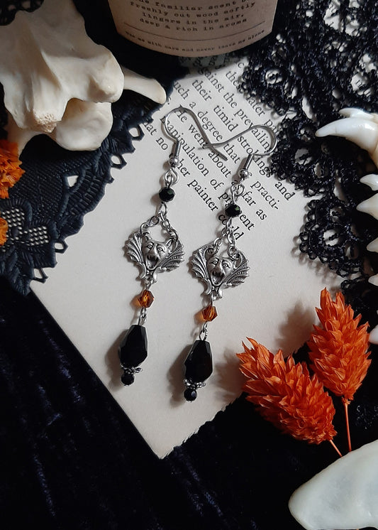 Dracula crystal earrings