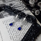 Filigree blue drop earrings