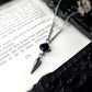 Black gem spike necklace