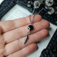 Black gem spike necklace