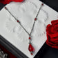 𝕯𝖊𝖘𝖎𝖗𝖊 crystal necklace - Red