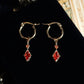 ROYAL BLOOD earrings - Gold 𝖙𝖜𝖔 𝖑𝖊𝖋𝖙!