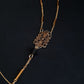 Rosary spike long filigree necklace - Gold