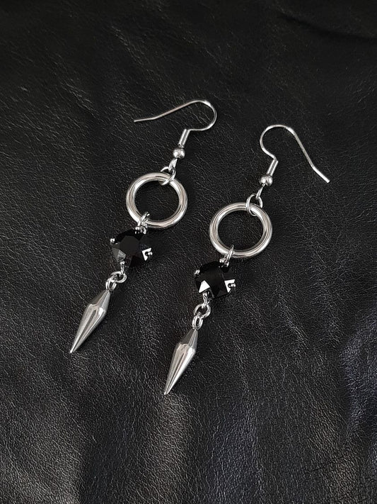 FORCE - O'ring spike earrings - 𝖔𝖓𝖊 𝖑𝖊𝖋𝖙 !