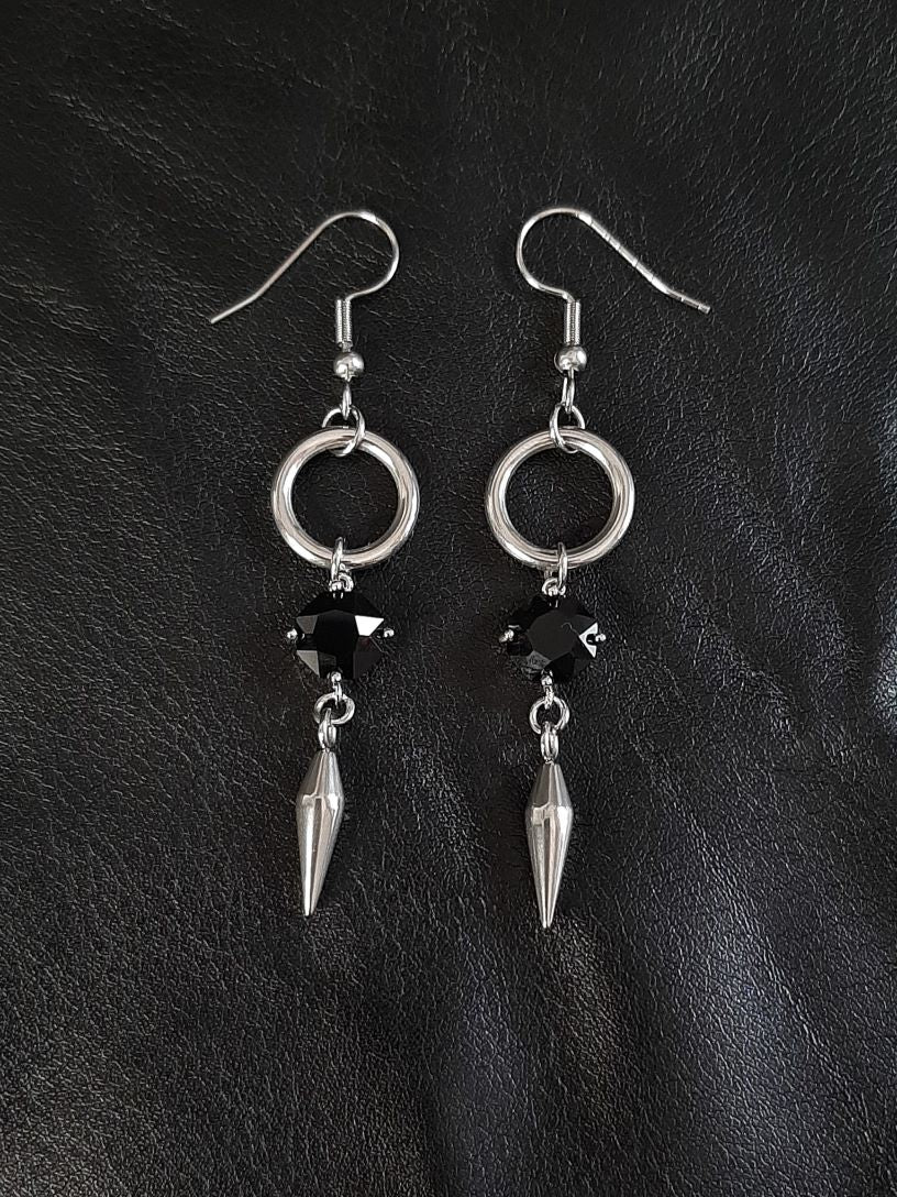 FORCE - O'ring spike earrings - 𝖔𝖓𝖊 𝖑𝖊𝖋𝖙 !