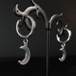 Luna ～ stainless moon clicker earrings