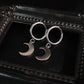 Luna ～ stainless moon clicker earrings