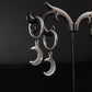 Luna ～ stainless moon clicker earrings