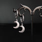 Luna ～ stainless moon clicker earrings