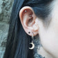 Luna ～ stainless moon clicker earrings