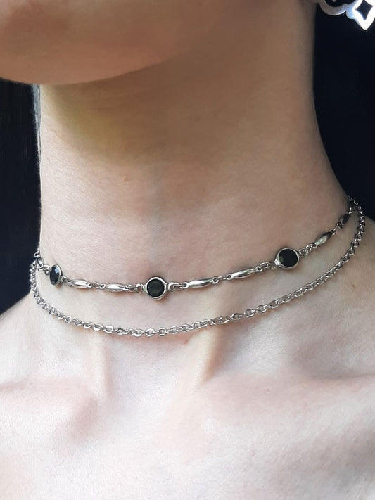Cryptic ～ Double layer gem choker