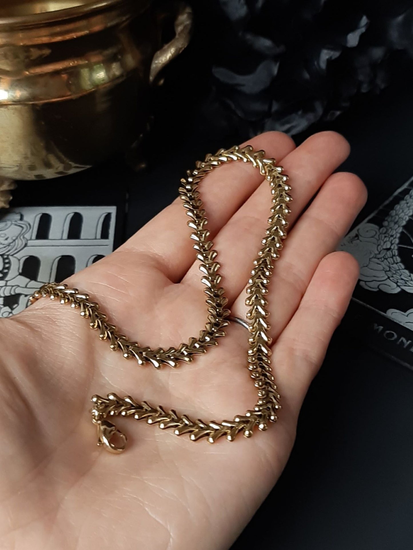 Vertebrae chain choker - Gold 𝕿𝖜𝖔 𝖑𝖊𝖋𝖙 !