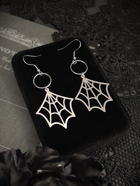 Spider webs earrings