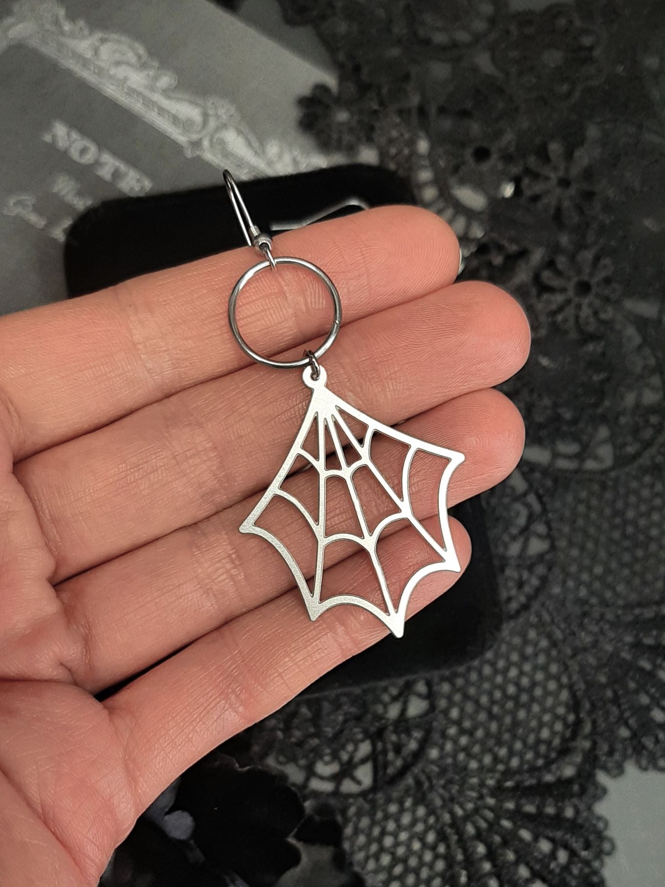 Spider webs earrings