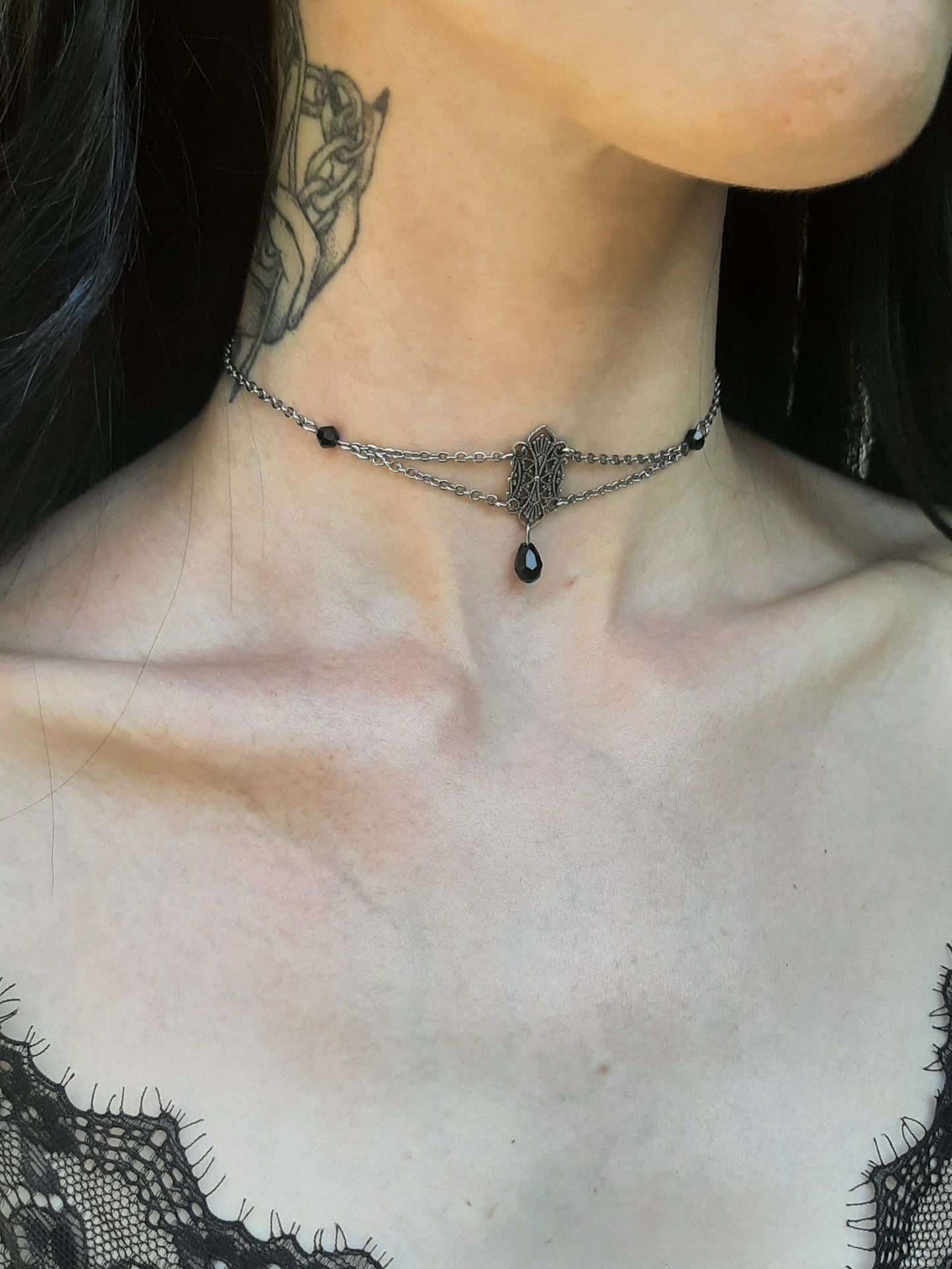 Gothic Victorian ornate choker