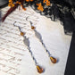 Leaf amber earrings