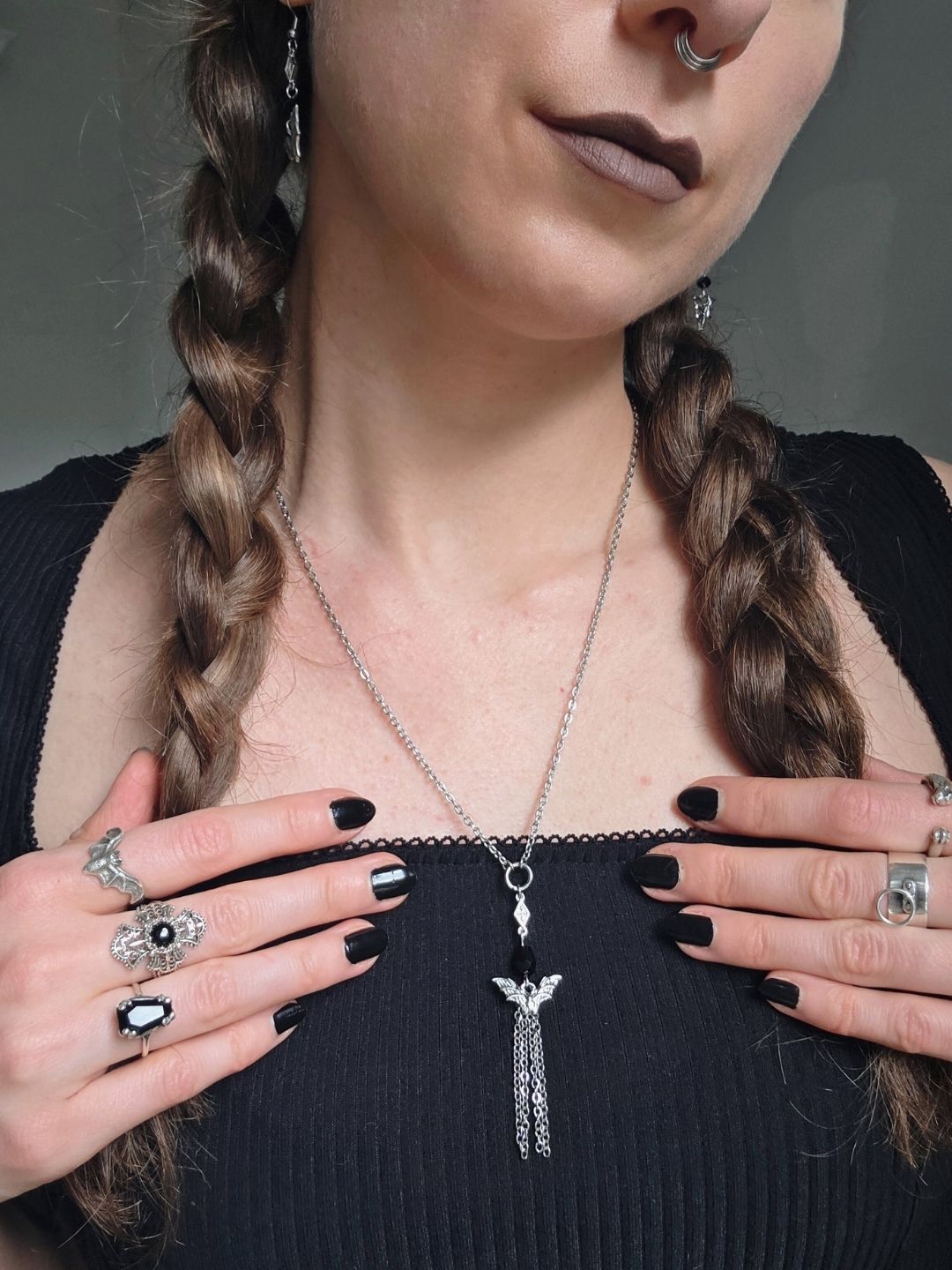 NOCTIS bat tassel necklace