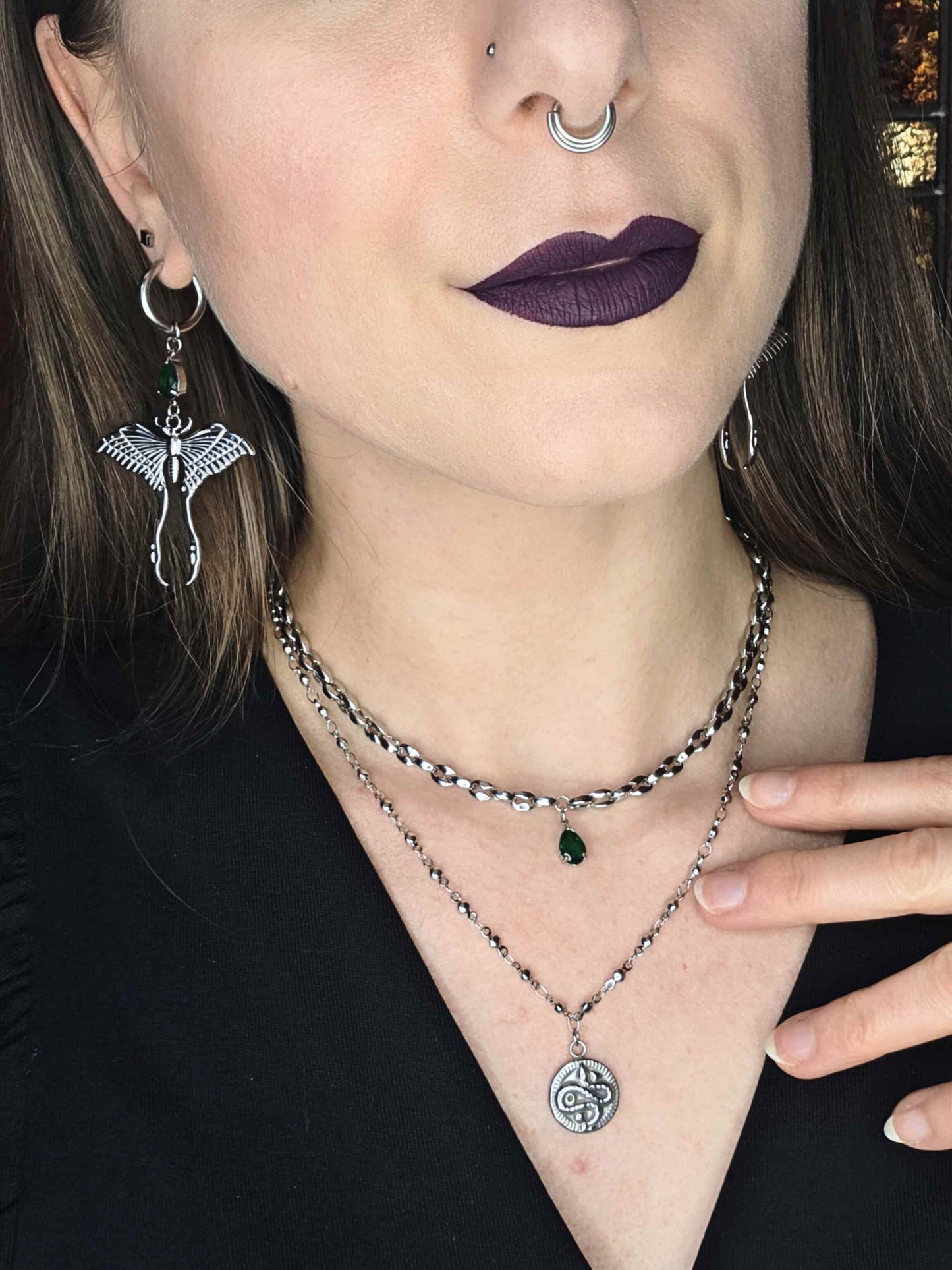 TWISTED Vines necklace - Black