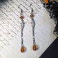 Leaf amber earrings