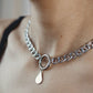 VIGOR chunky chain drop necklace