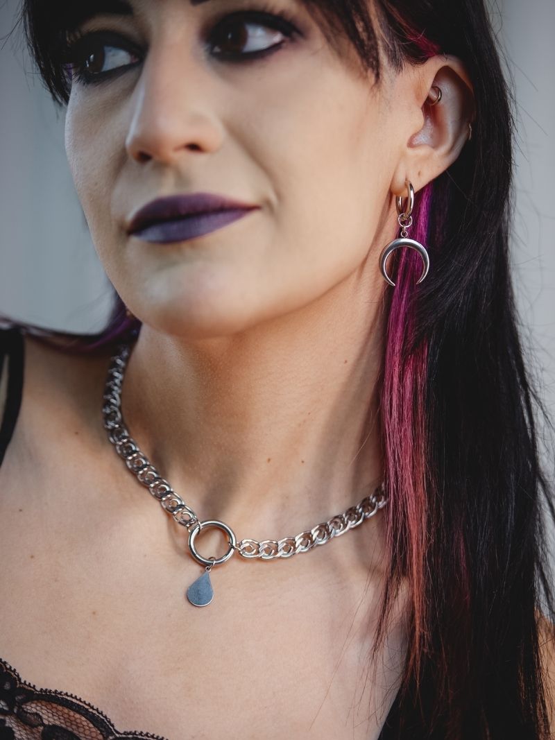 VIGOR chunky chain drop necklace