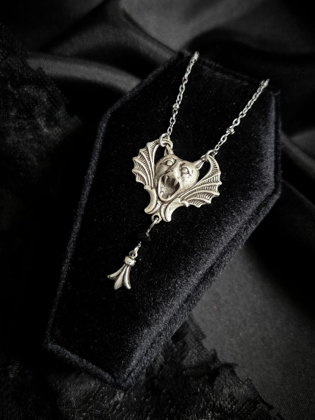 UNDEAD Ornate bat necklace