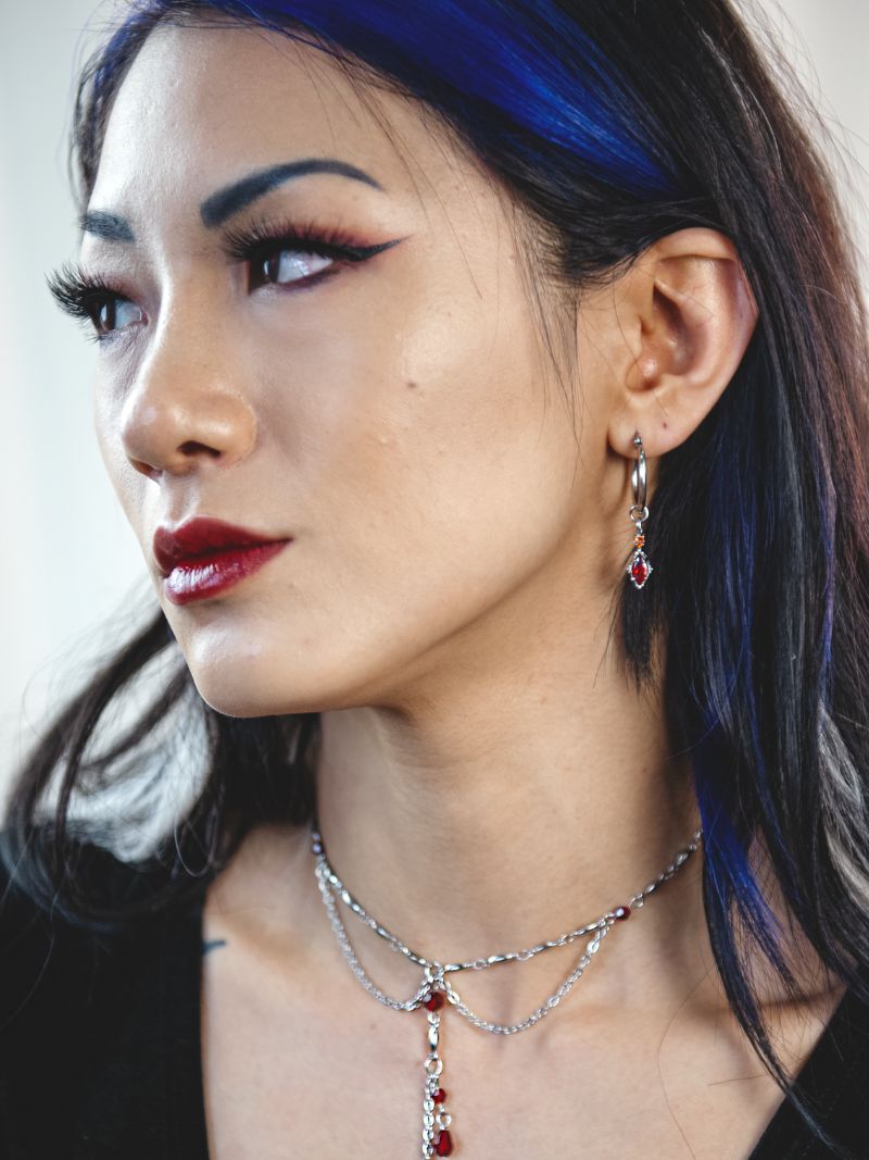ROYAL BLOOD red drip earrings