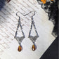Filigree amber earrings