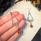 Filigree amber earrings